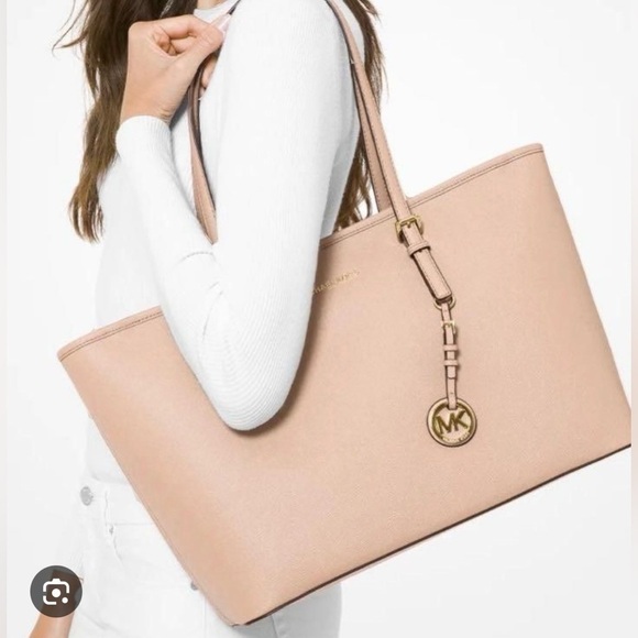 NWT Michael Kors Gold Jet Setter Tote Handbag